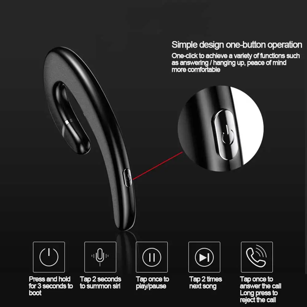 KOBWA JR P2 беспроводной Bluetooth спортивные наушники наушное крепление без наушник не