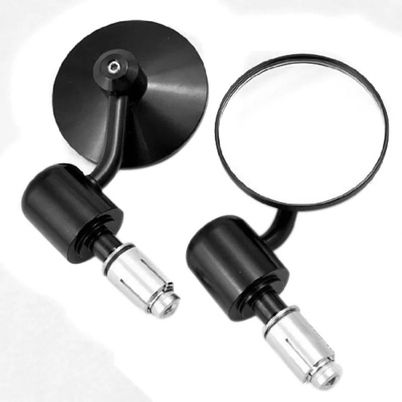 

2pcs/set Round Motorcycle Rearview Mirror CNC Aluminum 7/8" Handle Bar End Side Rear View Mirrors For Suzuki Kawasaki Honda