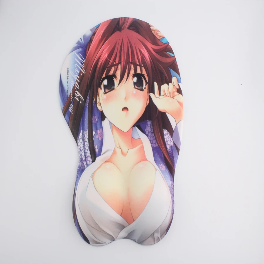 More related waifu anime mouse pad with wrist rest.