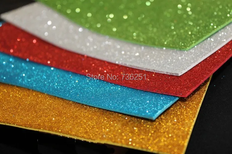 A4 Handmade Materials of EVA Glitter Foam Paper Sheet Home Decorations