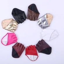 Новые модные женские кожаные перчатки без пальцев для вождения джазовые перчатки для танцев на шесте Горячие