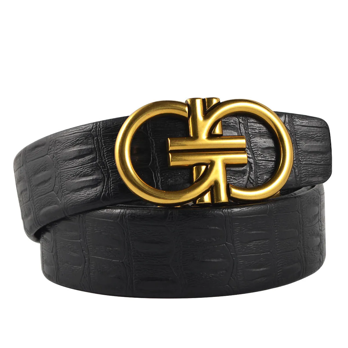 

Vintage Fashion Old Alloy Buckle Head Men'S Belt Automatic Buckle Scratch-Resistant Gold Silver Buckle Fashion Popular Leisure