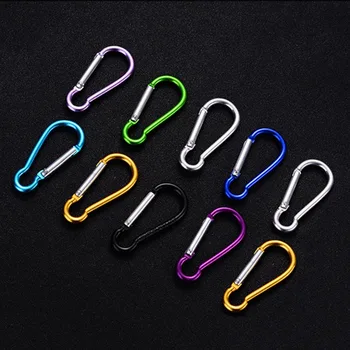 

10Pcs Carabiner Trinkets Aluminum Alloy Carabiners Spring Snap Clip Hooks Keychain Climbing &T8