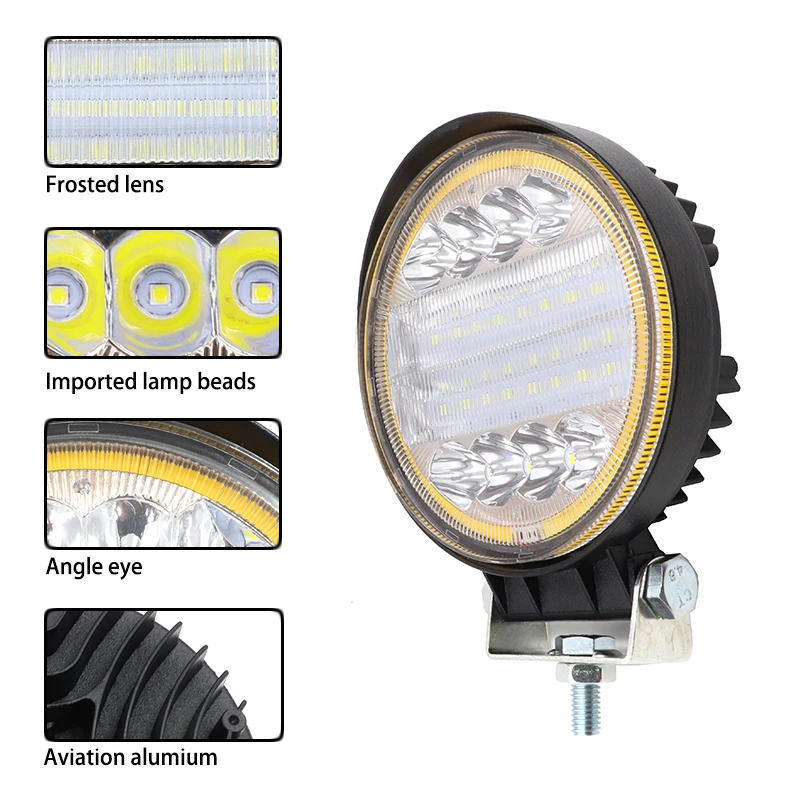 Нискарда 2X4 дюйма внедорожный светодиодный рабочий светильник 126 Вт 42 Светодиодный точечный комбинированный Точечный светильник для Jeep ATV UAZ SUV 4WD 4x4 седельный тягач