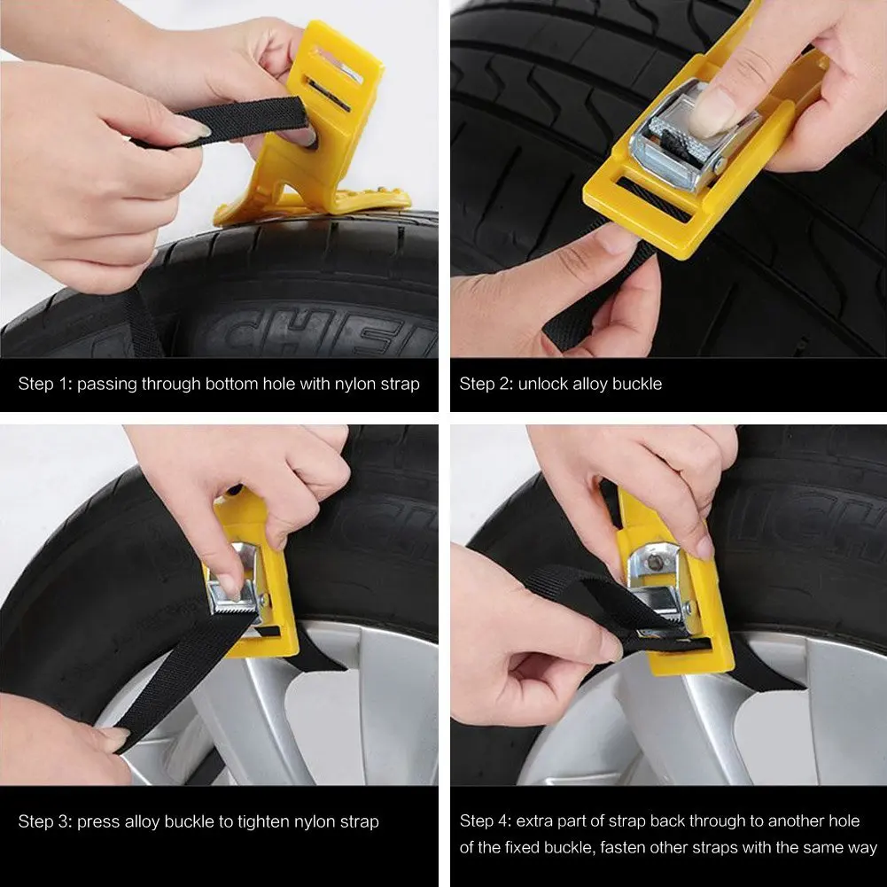 Easy to Install Snow Tire Chains Anti-slip Chains Fit for Most Car SUV Truck