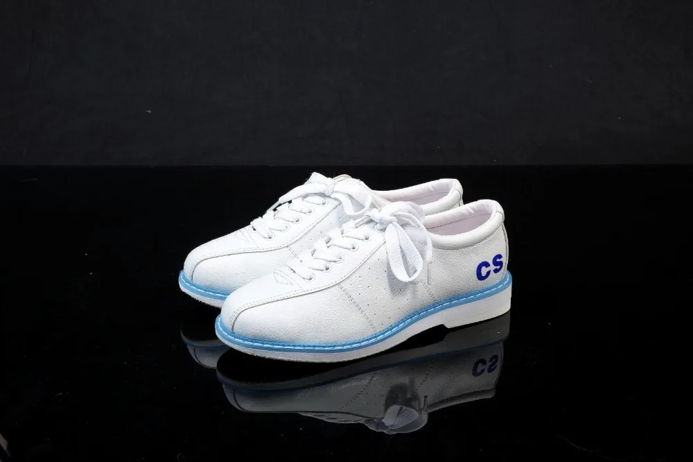 White Bowling Leatther Shoes Sneaker Unisex Shoes For Women Beginners Sports Shoes Catechumen