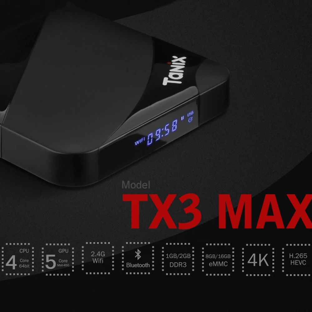 TX3 Max Smart tv Box Android 7,1 S905W четырехъядерный 2G+ 16G H.265 2,4 GHz Wifi 4K HD BT приставка мини медиаплеер приемник