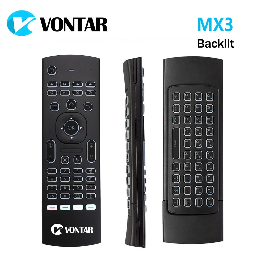 MX3 Air Mouse 2 4 ГГц Беспроводная мини клавиатура голосовой пульт дистанционного