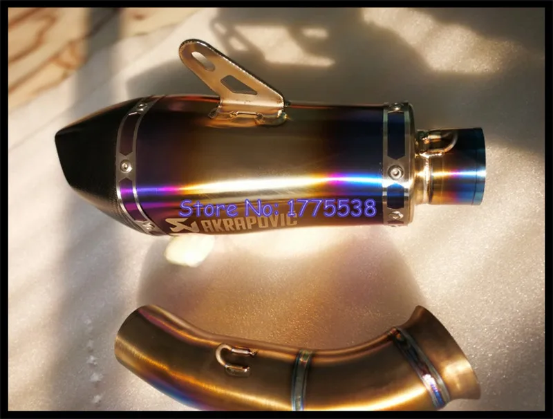 Titanium Alloy for KTM 390 DUKE RC 390 2017-2023 Motorcycle Exhaust Muffler Escape Link Pipe Carbon Tip for KTM RC 390 DUKE 390 - Image 3