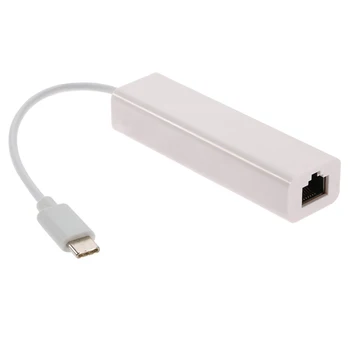 

USB-C Type C USB 3.1 Male to 100M Ethernet Network LAN Adapter for Apple Laptop & Laptop PC