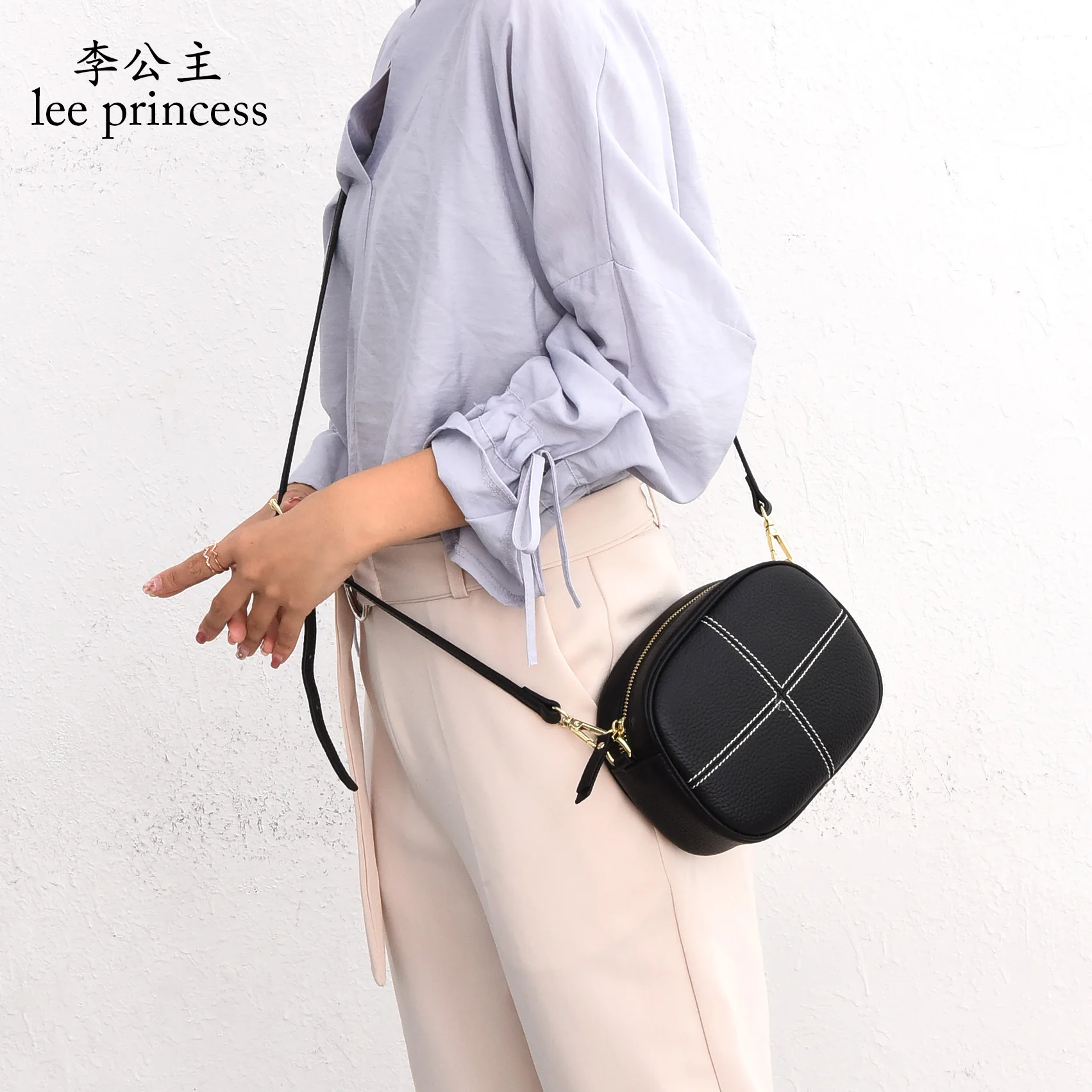 

LEE PRINCESS Women Small Mini Phone Bag Shoulder Genuine Leather Real Ladies Soft Touch England Style Messenger Bags Female