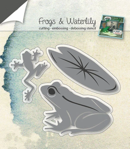

Swovo Frogs and Waterlily Metal Cutting Dies Stencils DIY for Scrapbooking Paper Card Decorative Craft Embossing stamps and dies