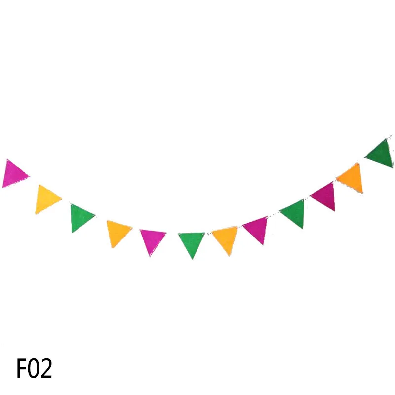 12 шт. 10x10 см мини флаги Висячие гирлянды 2,5 м струны растяжки на день рождения Свадебные украшения ткань баннер вечерние принадлежности - Цвет: F02
