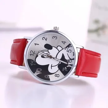 

2019 popular children's cute cartoon Mickey Mouse schoolgirl boy belt quartz watch gift watch