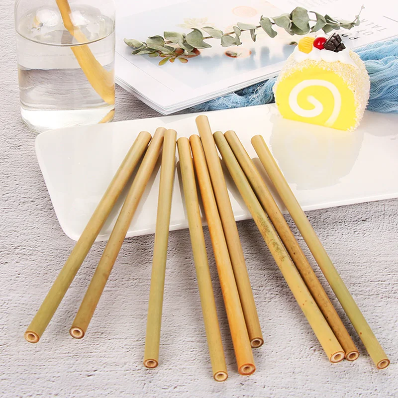 Organic Bamboo Straw Reusable Drinking Straw Eco-Friendly Party Wedding Cocktail Juice Drink Straws Bar Supply Tableware (6)