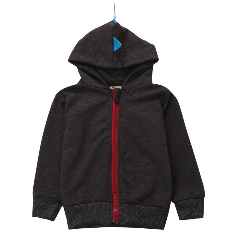 

New Arrival Baby Kids Cartoon Dinosaur Autumn Coats Long Sleeve Baby Kids Cotton Zipper Hooded Jackets Outwear