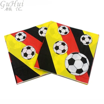 

100Pcs Creative Football Sport German Team Tissue Disposable Paper Napkin Bar Event Party Table Decoration Supplies