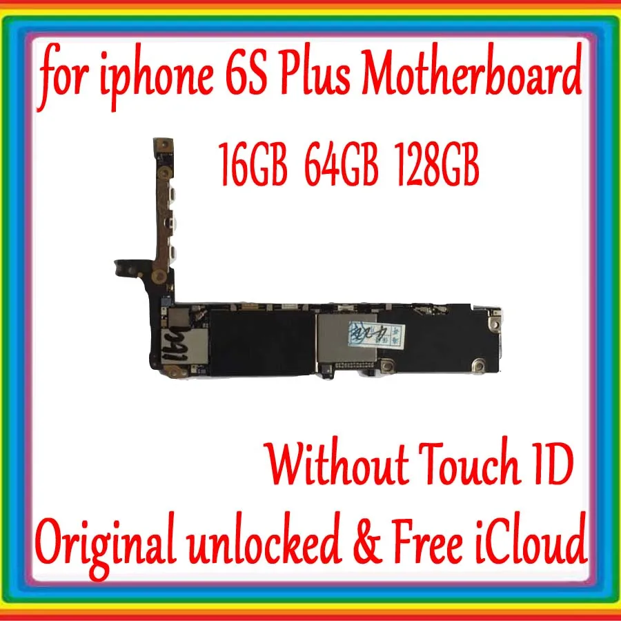 

100% Original Motherboard For iPhone 6S Plus 5.5inch Unlocked Mainboard Without Touch ID With IOS Update Support 16GB 64GB 128GB