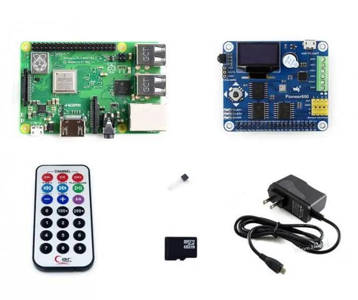 Raspberry Pi 3 Model B + комплект разработки (тип B) плата расширения Pioneer600 16 Гб Micro SD карта