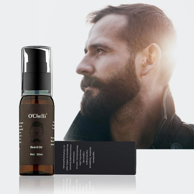 

Best Quality 100% Natural Moisturizing Men Beard Oil for Styling Beeswax Smoothing Gentlemen Beard Care Conditioner 30ml