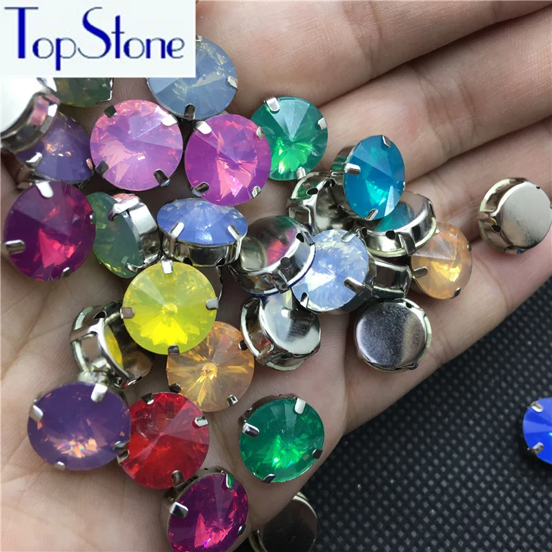 

New Mix Opal colors Sew On Stone Round Rivoli,Teardrop,Oval,Navette Resin Fancy Stone with claw setting Sew On rhinestones