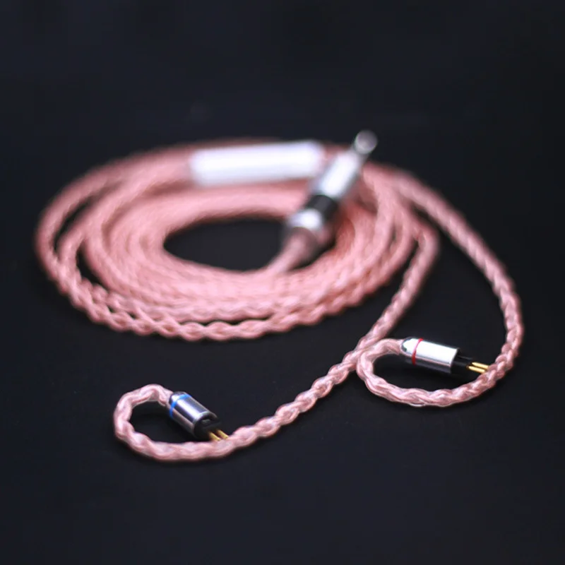 hifi 8 жильный Серебряный медный кабель 2,5/3,5/4,4 мм сбалансированный кабель с MMCX/2pin разъем для LZ A5 HQ5 HQ6 - Цвет: MMCX 2.5