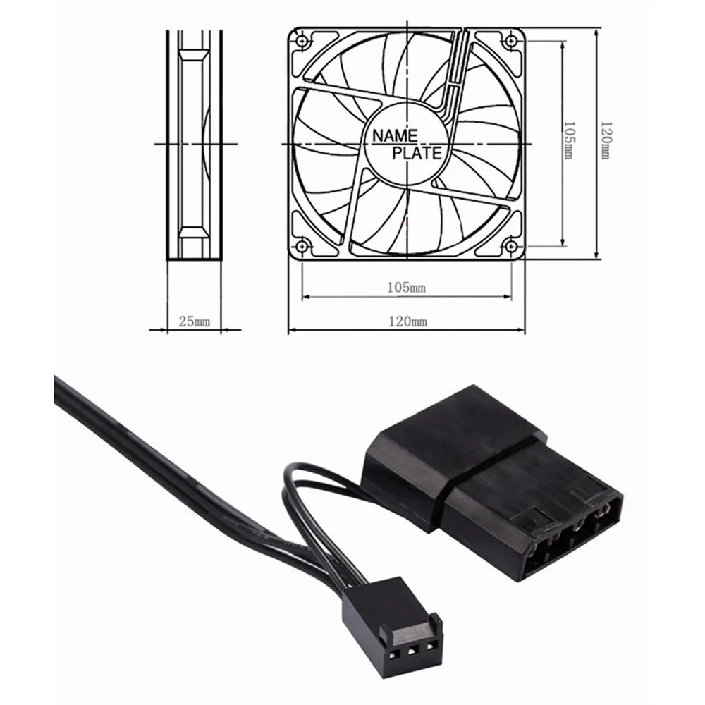 120 мм 120x120x25 мм 12 В DC бесщеточный PC чехол для компьютера Вентилятор охлаждения 1200PRM Aug04 Прямая поставка