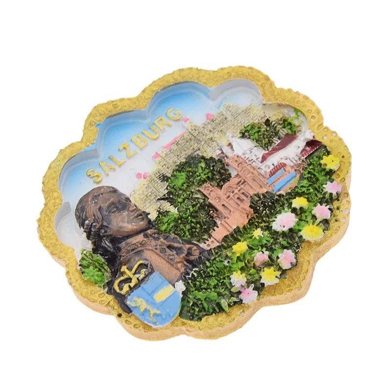 

Austria Salzburg Fridge Magnets Famous View Flower Shape Refrigerator Magnets Modern Home Kitchen Decor Dropshipping Wholesale