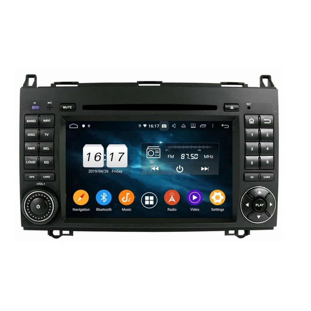 Discount 1024*600 Octa Core 2 din 7" Android 9.0 Car DVD Radio GPS for Benz A-W169 B-W245 Viano Vito Bluetooth 4.2 WIFI 4GB RAM 32GB ROM 3