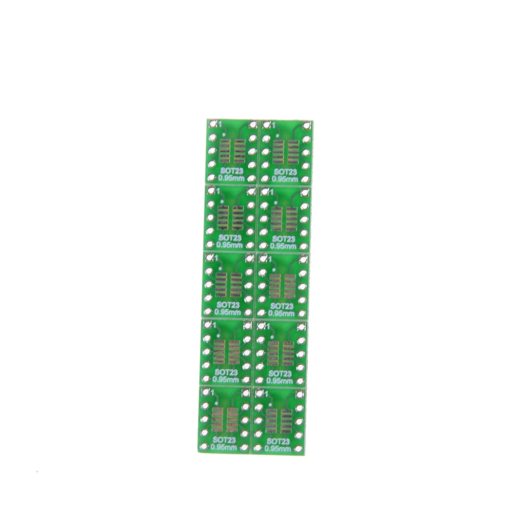 10 шт. SOT23 SOP10 MSOP10 Umax SOP23 в DIP10 Pinboard SMD для DIP Адаптерная пластина 0 5 мм/0 95 мм до 2 54 Pin PCB