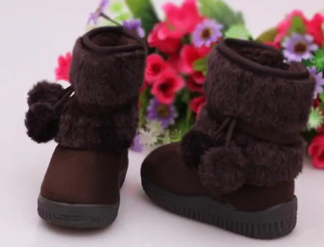 A3/зимние детские Утепленные ботинки; классические замшевые ботинки с хлопковой подкладкой для девочек; модная теплая обувь для мальчиков