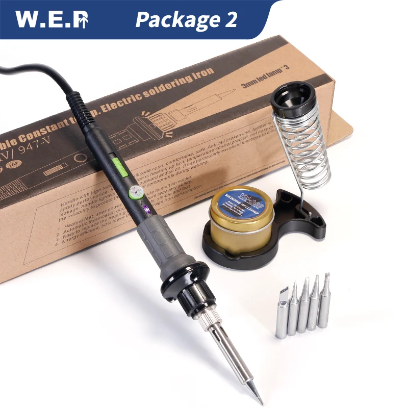 WEP 947V Soldering Iron 3 Lamps Adjustable Temperature Min Handle Pyrography Electric Soldering Iron 60W 110V/220V Welder Kit WEP 947V Soldering Iron 3 Lamps Adjustable Temperature Min Handle Pyrography Electric Soldering Iron 60W 110V/220V Welder Kit