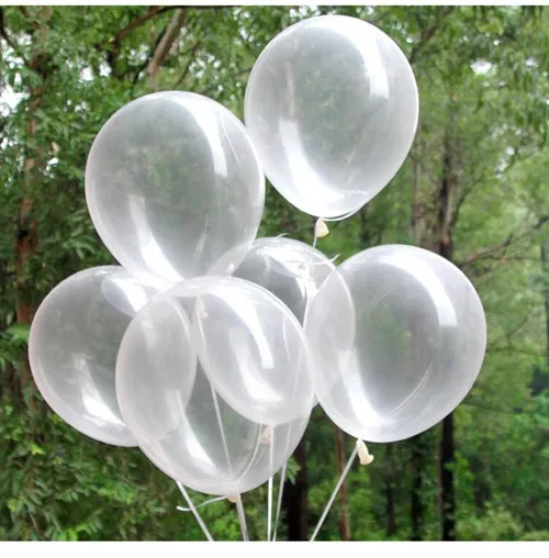 4pcs Number Foil Balloons 40inch Green Silver Digit Air Balloons Christmas Decoration Happy New Year Globos Graduation - Цвет: 10pcs transparent