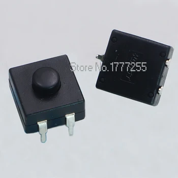 

100pcs DC 30V 1A 3Pin Black Mini Push Button Switch for Electric Torch 3P 2 Rows Curved 2 On 1 Off Flashlight Switchs