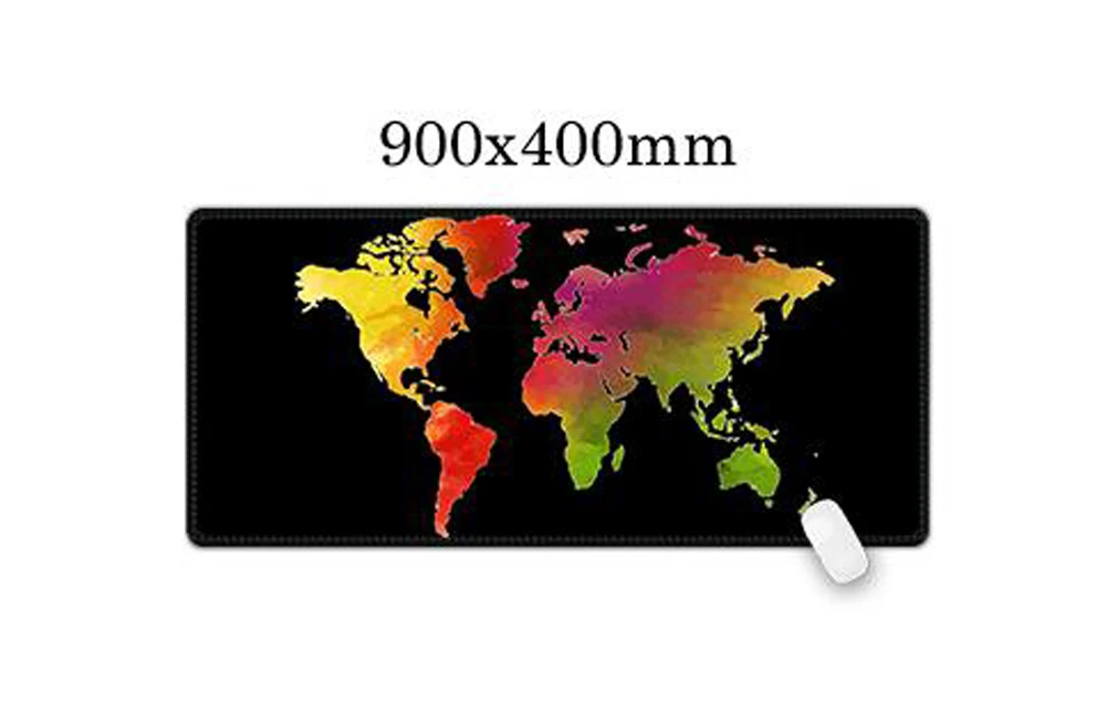 Buy Extra Large Size 900x400mm Mouse Pad World Map