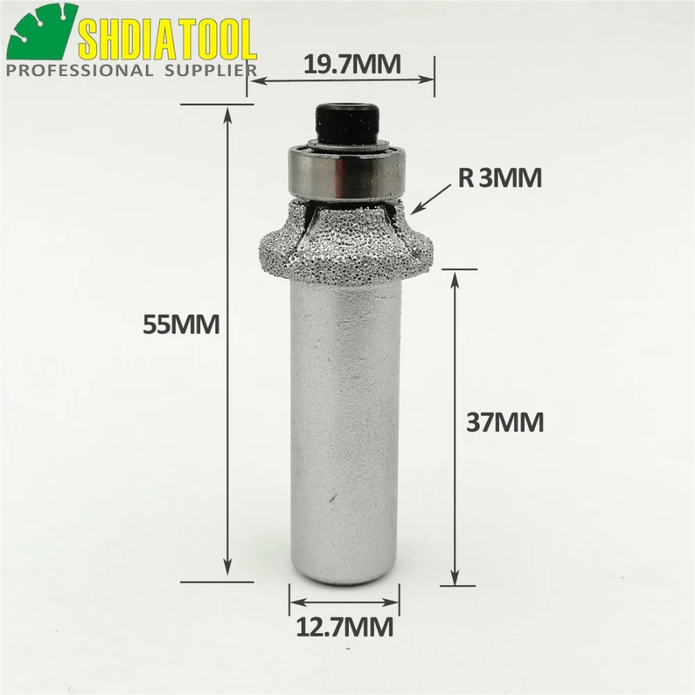Engraving Machine Tool Woodworking Accessories Straight Vacuum Brazed Cutter Chenweiwei LCuiling-Shank 1pc 1/2 Marble Stone Granite Diamond Router Bits Engraving Machine Tool Woodworking Accessories Straight Vacuum Brazed Cutter Chenweiwei LCuiling-Shank 1pc 1/2 Marble Stone Granite Diamond Router Bits
