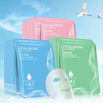 

Hot selling 1PCS Face Mask Hyaluronic Acid Vitamin C Plant Extracts Moisturizing Whitening Depth Replenishment kin Care Mask