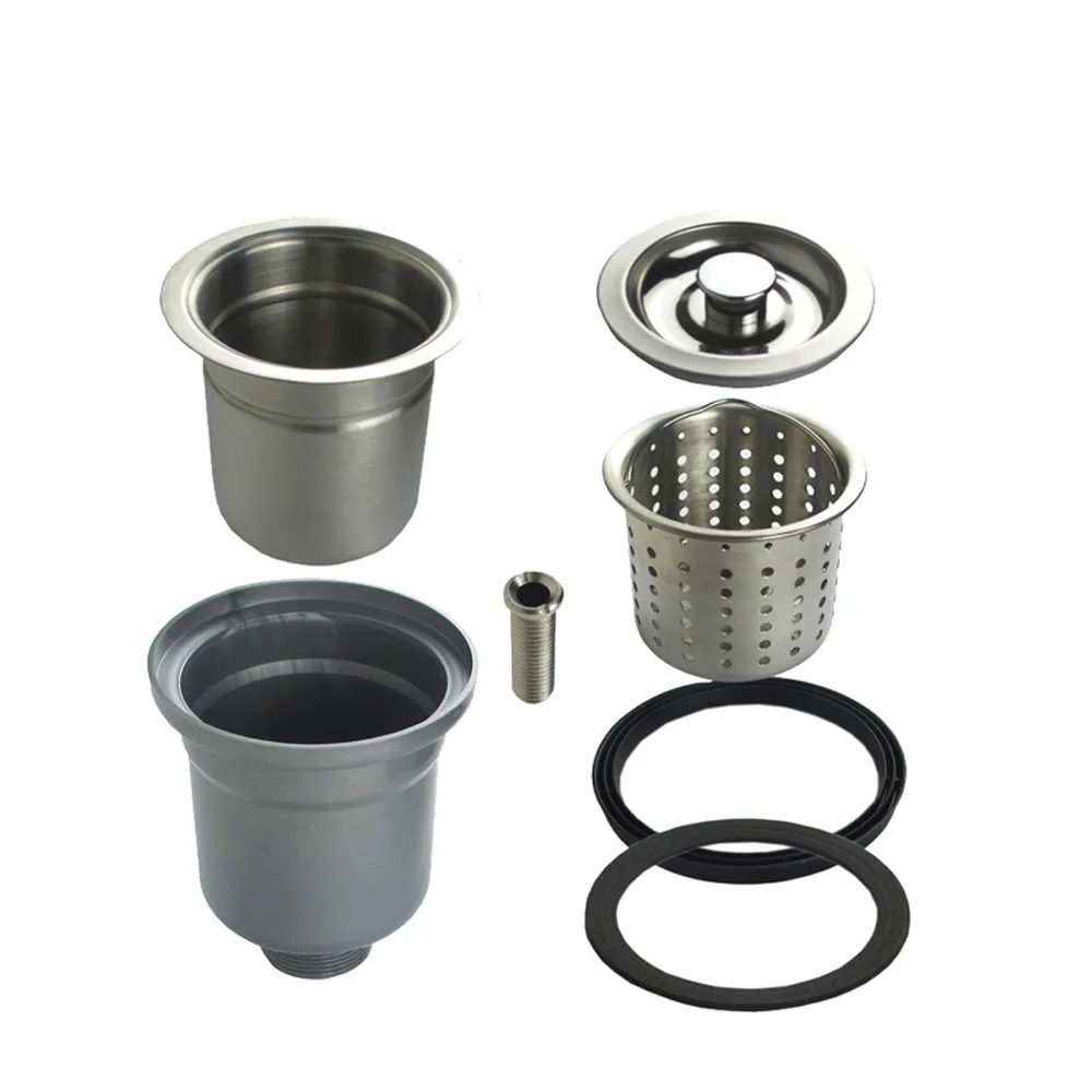  Talea Stainless Steel Kitchen Sink Drain Assembly Waste Strainer and Basket Strainer Stopper Waste  - 32867184592