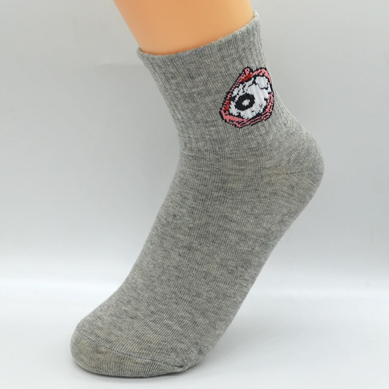 1 Pair Cute Cartoon Animals Women Socks White/Pink/Grey Cotton Harajuku Kawaii Fashion Girls Short Funny Socks