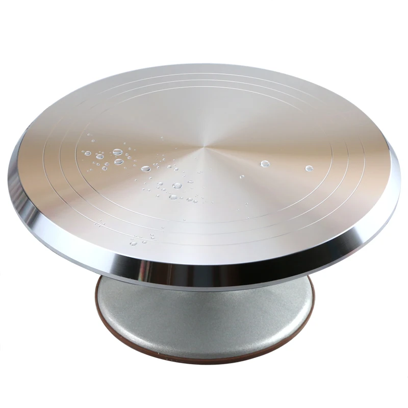 

Aluminum Alloy 12inch Cake Turntable Rotating Cake Decorating Turntable Stand Cake Swivel Plate Revolving Decoration Stand