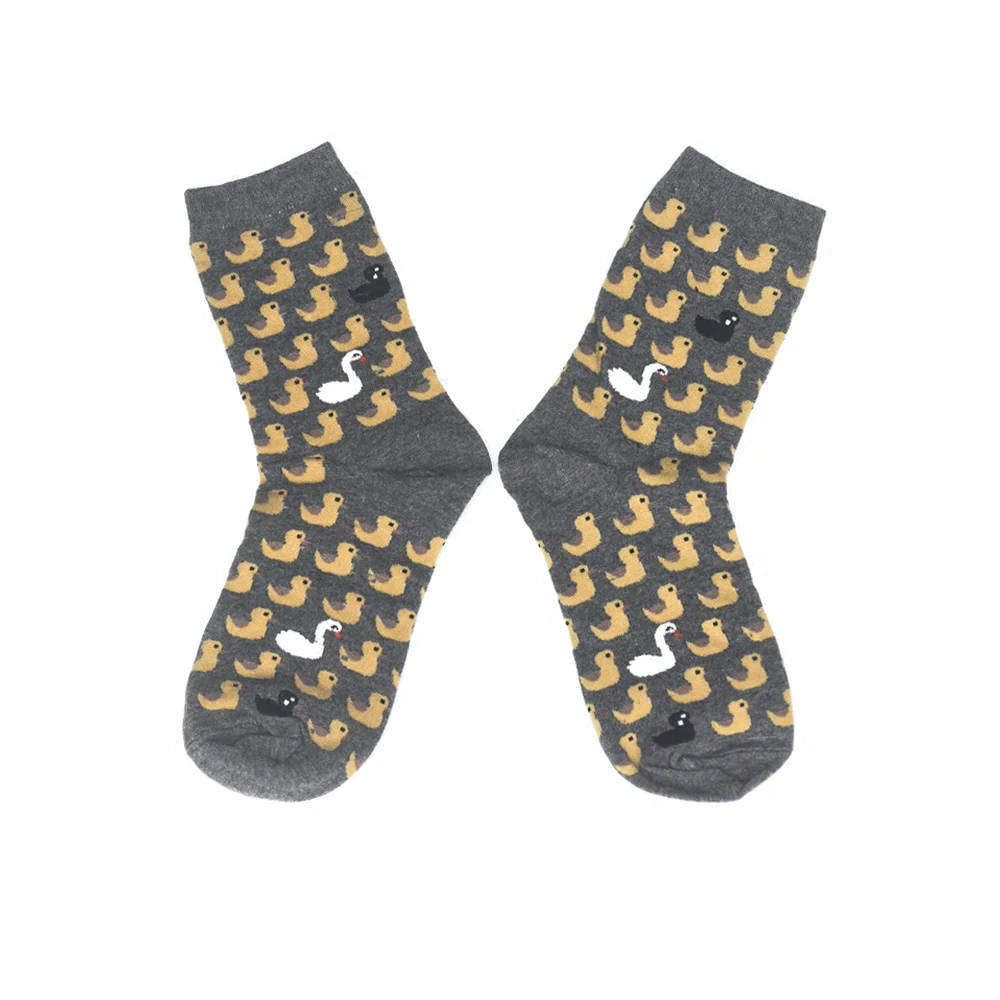 CHAOZHU Childlike Cotton Women Girls Autumn Winter Cute Socks Cartoon Animals Duck/Dog/Dots Patterns Promotion Best Price Socks