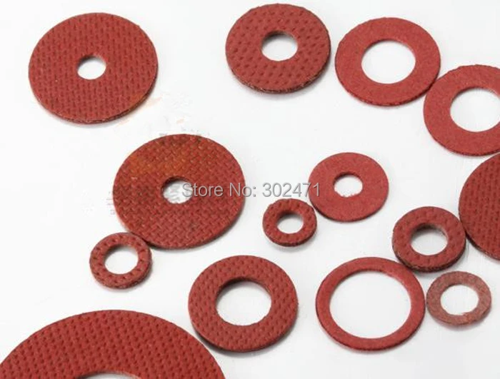 M2 красные бумажные изолирующая прокладка-быстрое зарядное устройство-бар бумажная Шайба-M2/M2.5/M3/M4/M5/M6/M8/M10
