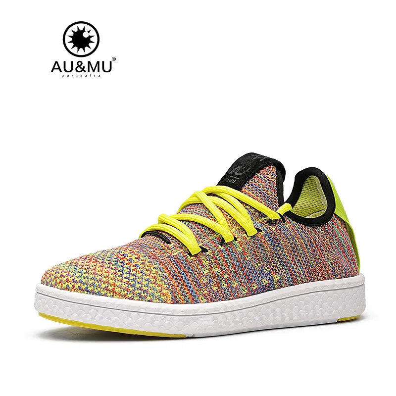 2018 AUMU Australia Multi Color knitted Upper Lace Up
