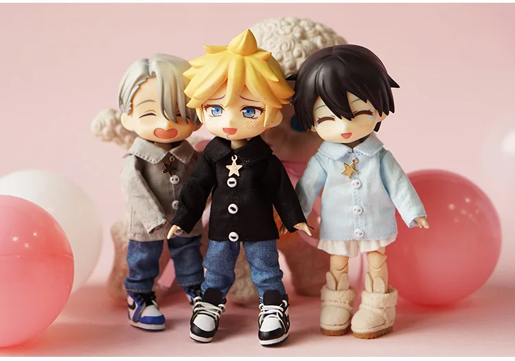 1 шт. милые куклы ob11 звезда рубашка Длинная Однотонная для 1/12 bjd аксессуары Одежда