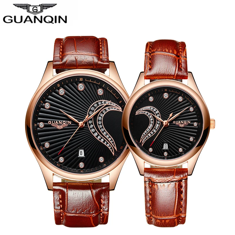 

2018 New Men Women Dress Watches Luxury Brand Fashion Casual Lover couple 4 Color Leather strap Relogio Feminino dropshipping