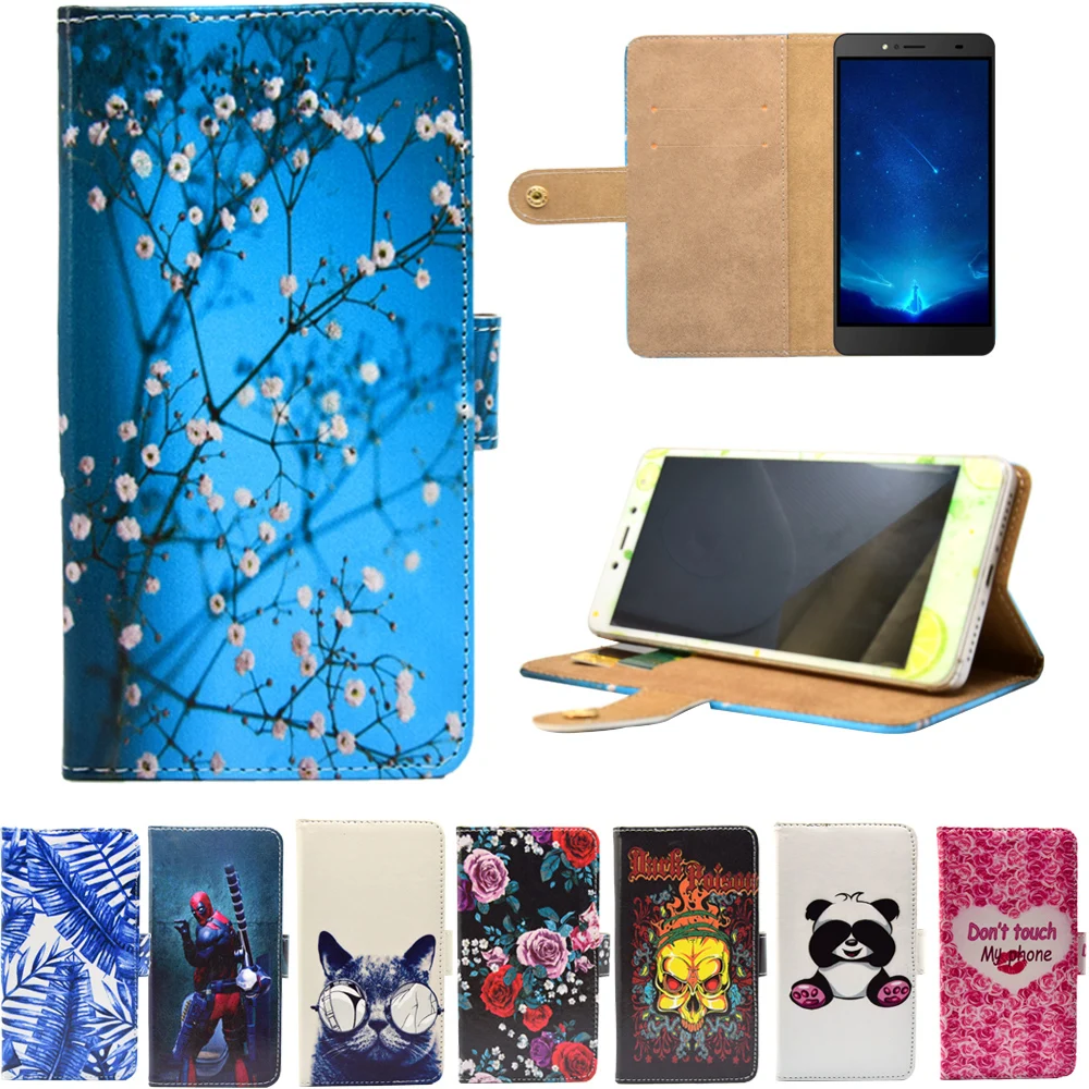 

New arrival PU Leather Phone Cases Cartoon Flip Wallet Stand Cover Case for Bluboo Maya Max