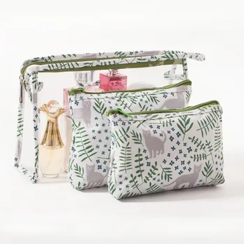 

Cosmetic Bag Set Travel Waterproof Portable Transparent Make Up Pouch Women Jelly Beauty Bags