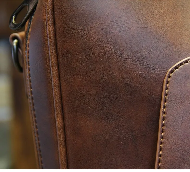 Известный бренд Crazy Horse искусственная кожа Для мужчин Портфели Для мужчин сумка офис сумка для ноутбука Для мужчин Бизнес сумка дорожная