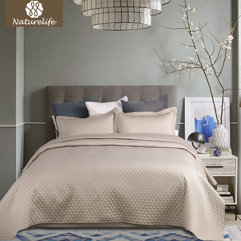 Buy Naturelife Camel Quilt Set Diamond Bedspread Bed