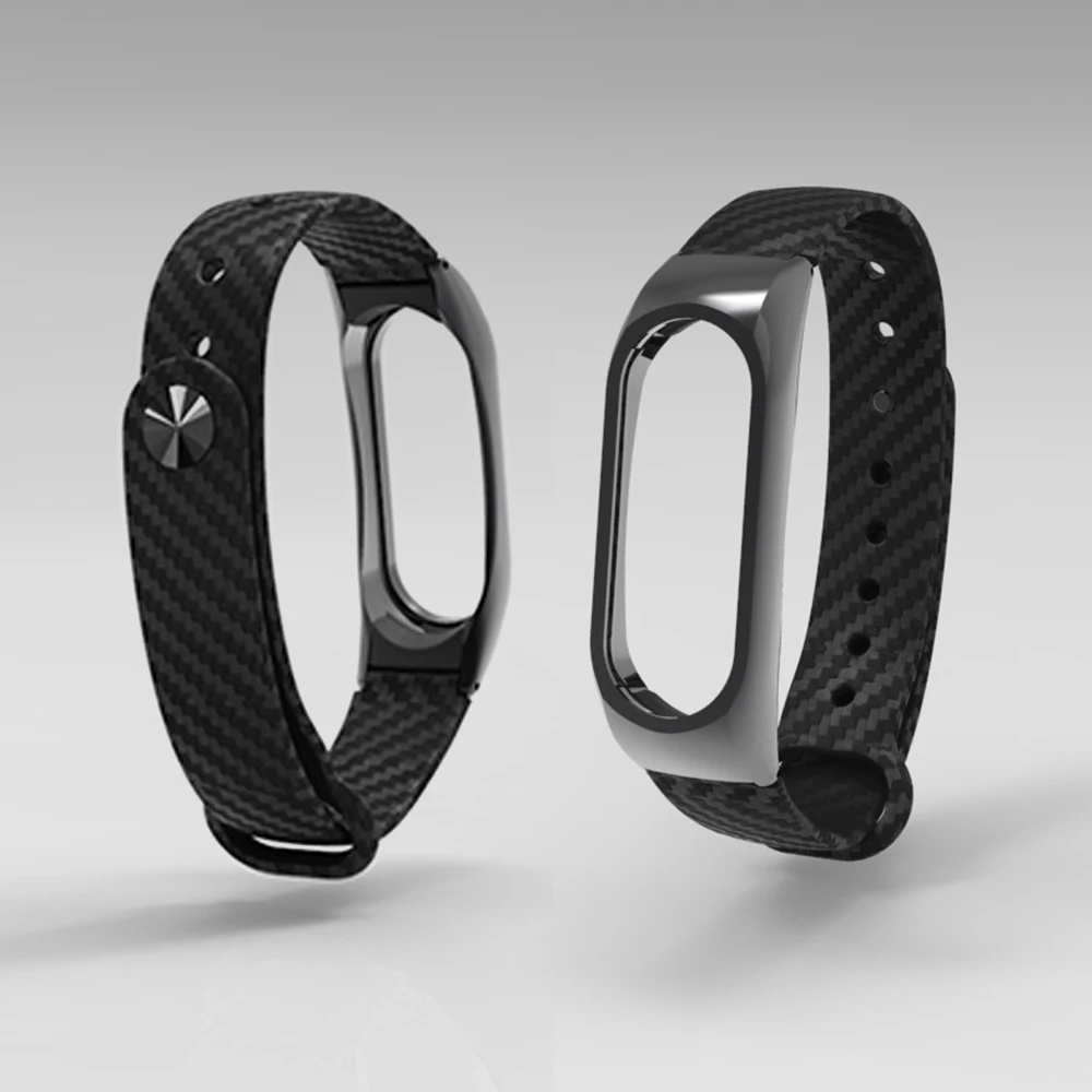 

Strap Band For Xiaomi band 2 TPE Wristband Carbon fiber texture sports silicone strap for MI band 2 Wrist Strap